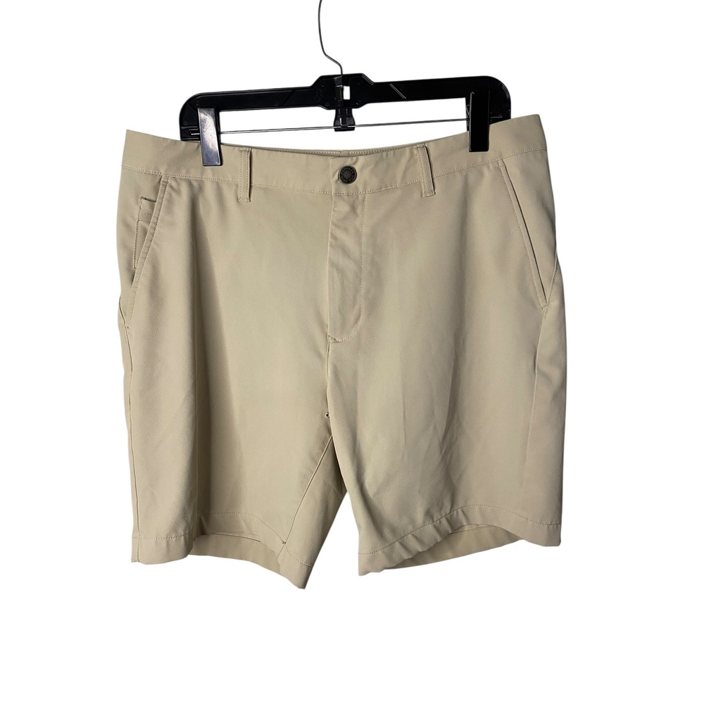 Bonobos Golf Shorts Mens 35 Light Khaki Tan 8" Inseam Vented Stretch Wicking